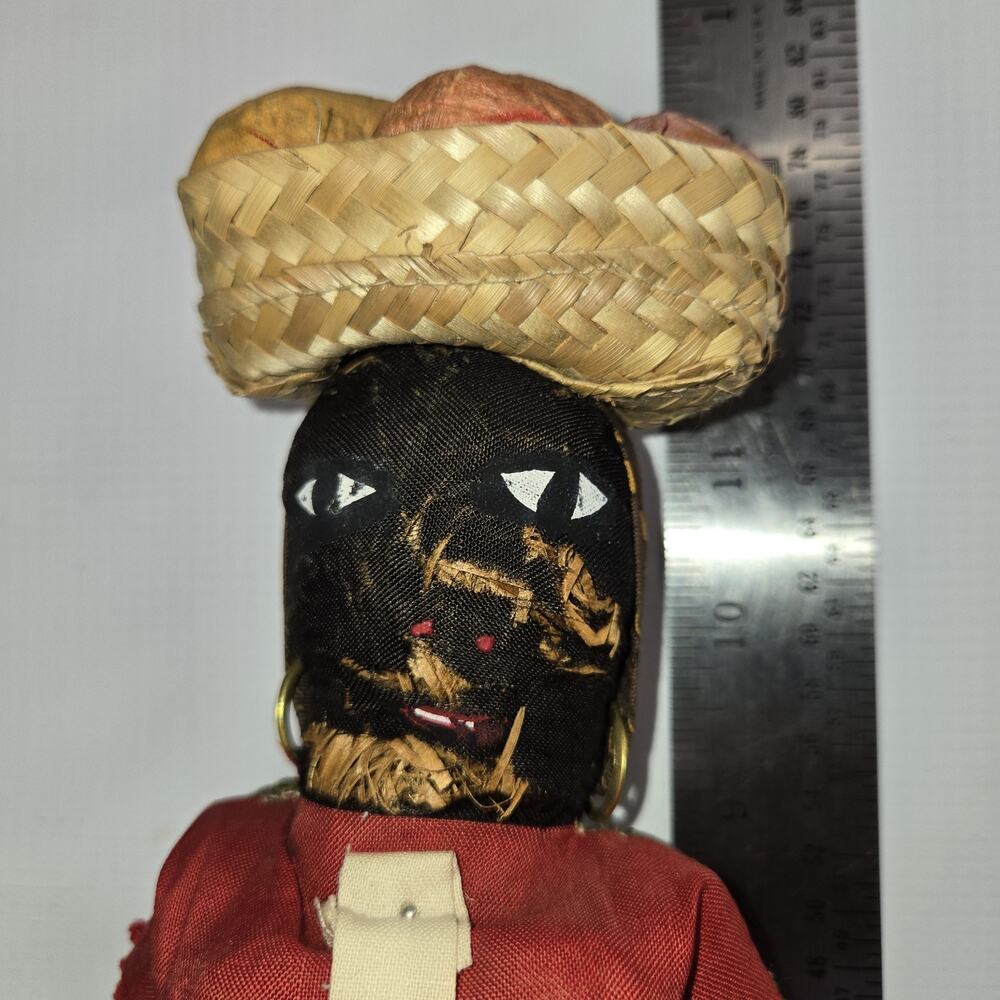 Vintage 1950/60s Caribbean Souvenir Rag Doll - Cayman Apron Folk Art - AS-IS TLC - Picture 2 of 8